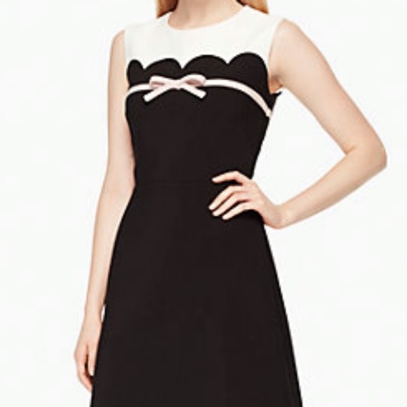Kate Spade scallop bow a-line dress - Picture 2 of 16